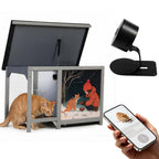 Outdoor Cat Feeder with Camera, All-Weather Smart Feeding Station with Step-On Lid, 11L Large Capacity, Asphalt Roof, Built-in Water Bottle & Night Vision for Stray Cats (Grey)