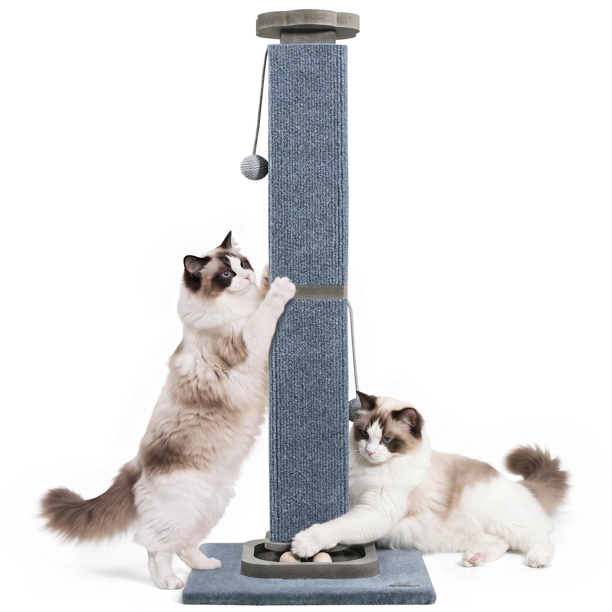 Woochpet 38"Tall Cat Scratching Post with Interactive Cat Toy For Large Cat