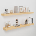 60 inch Long Walnut Floating Shelf for Wall, 8" D Fireplace Mantel