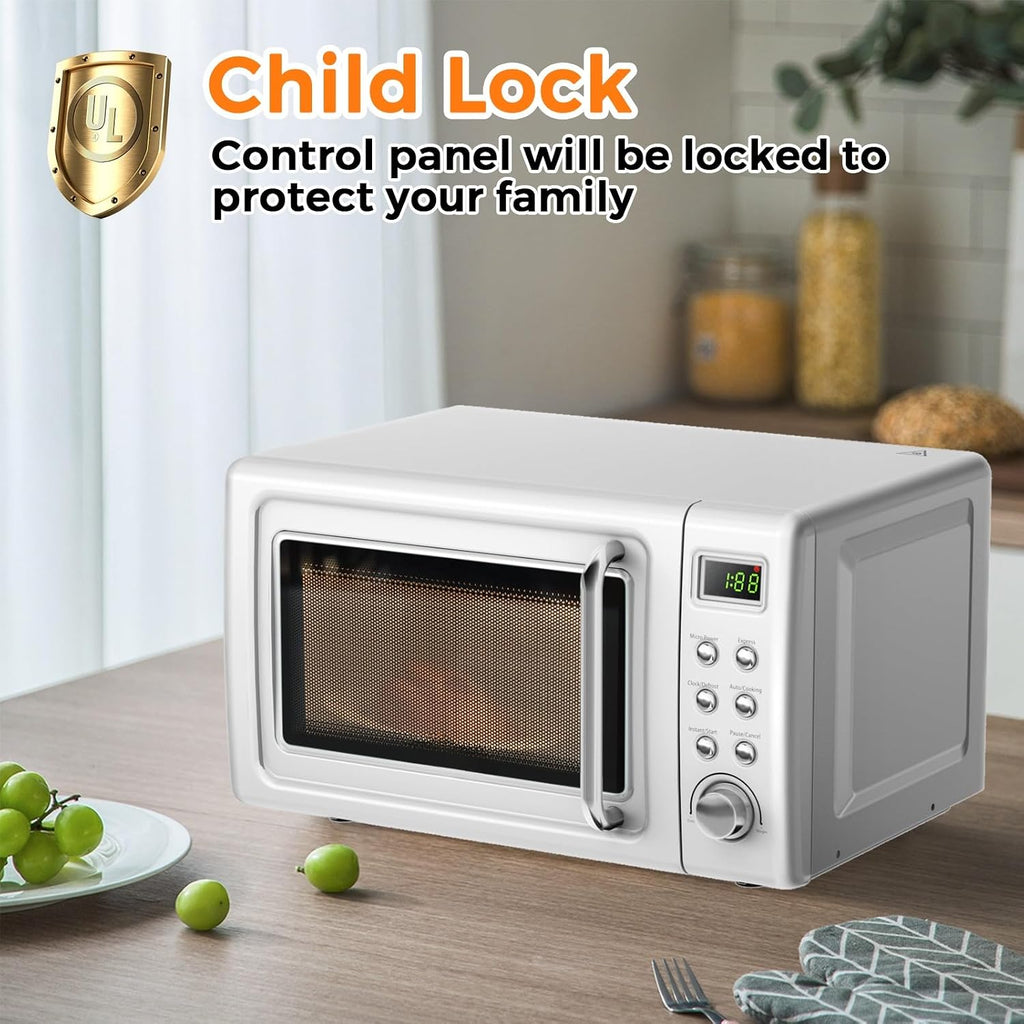 0.7Cu.ft Mini Microwave Countertop w/ 5 Micro Power, 700W