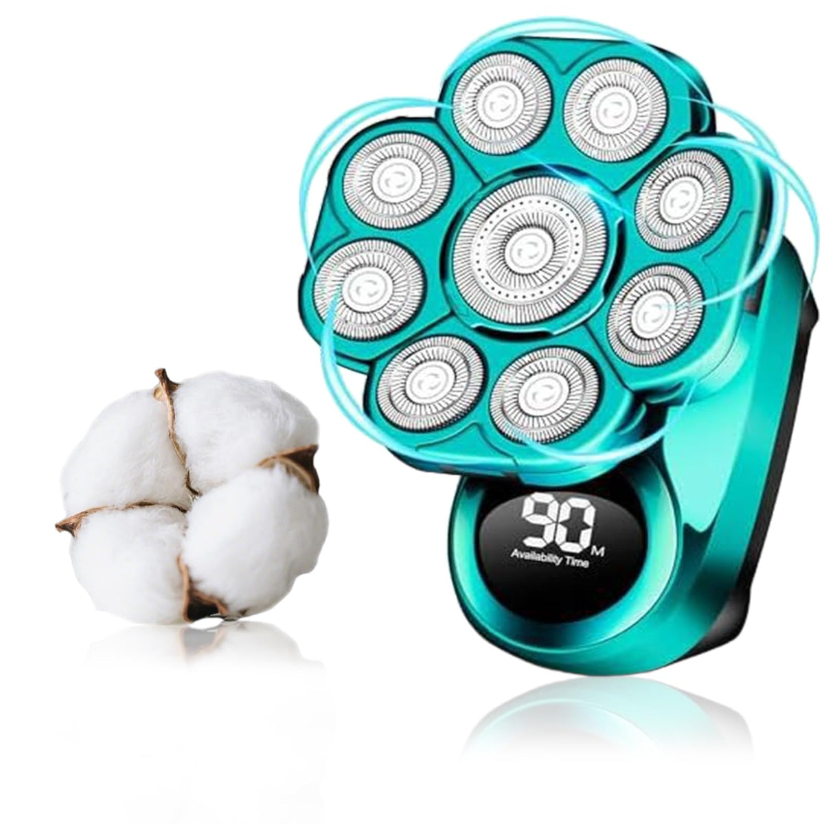 Head Shaver 9.0, 9D Floating Head Shavers for Bald Men, IPX7 Waterproof Wet Dry Shaving, Intelligent LED Display (Silver Set)