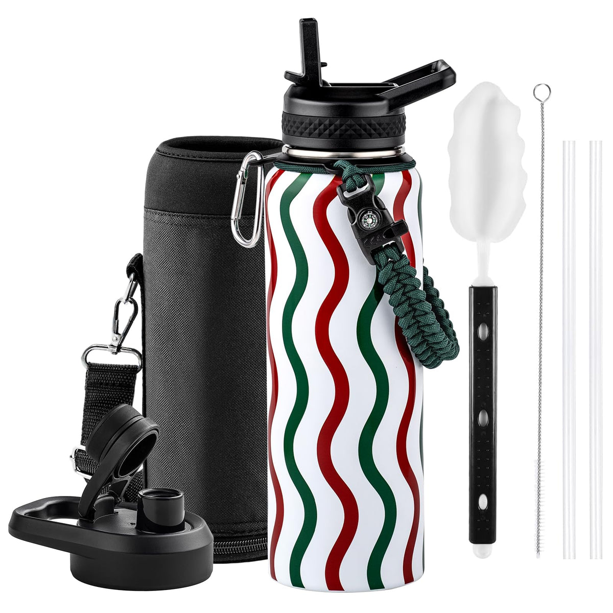 RAYMYLO Insulated Water Bottle 40 oz, Triple Wall Vacuum Stainless Steel