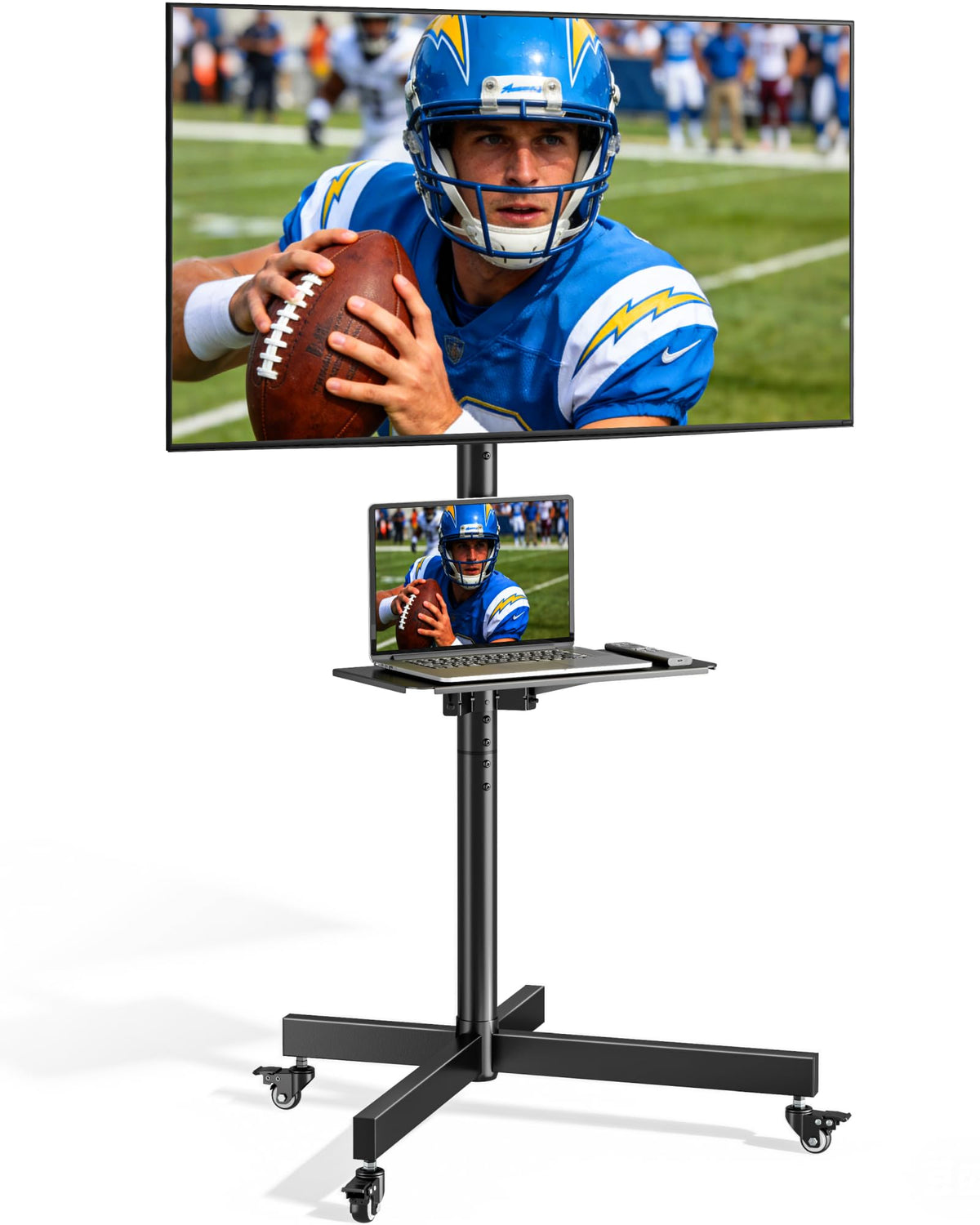 Heavy-Duty Rolling TV Stand for 32-85" TVs, 187 lbs