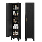 COFaR Home Farmhouse Storage Cabinet with 2 Barn Door, 61" H Metal Cabinet