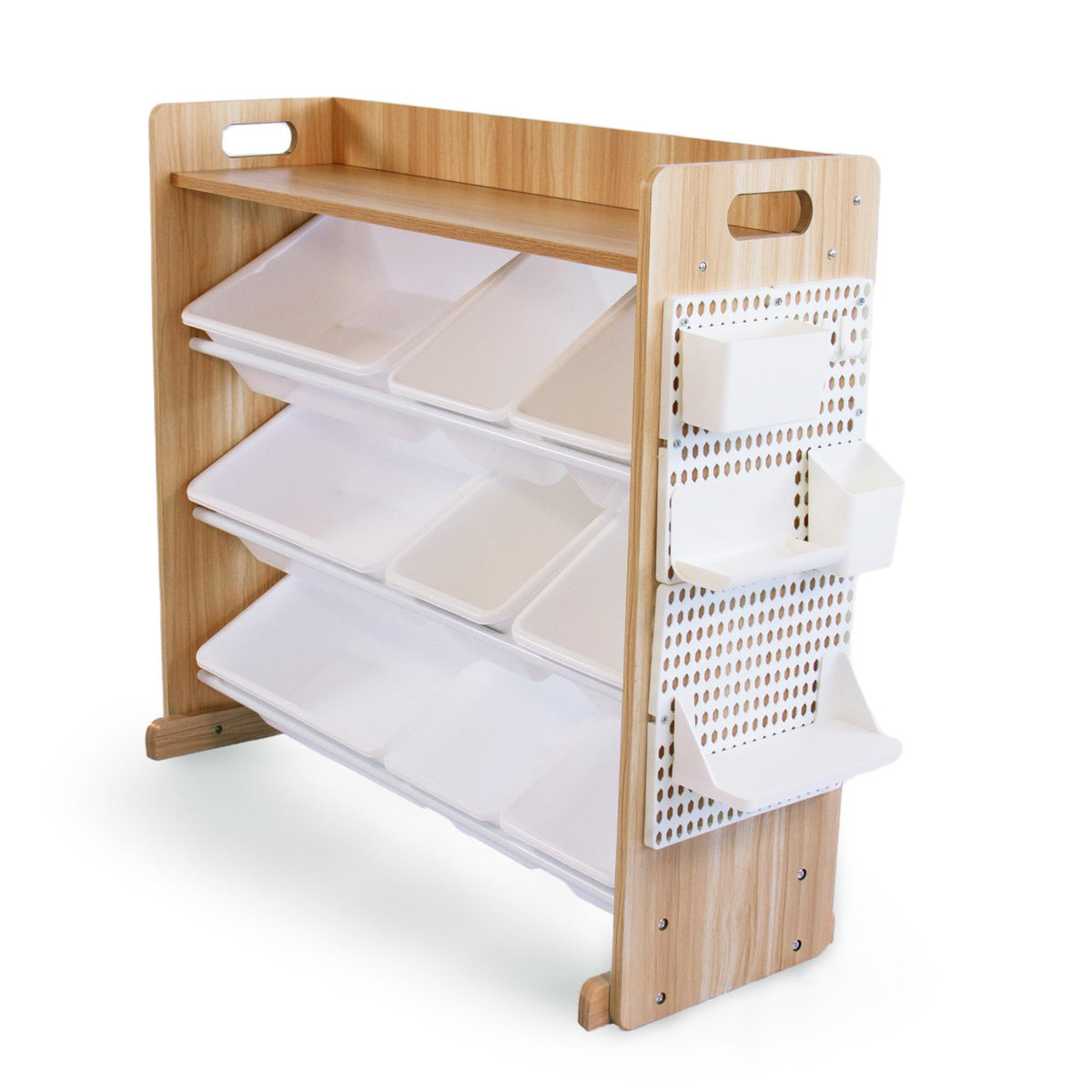 Humble Crew Kids Toy Organizer with Display Shelf, 9 Bins, 3 Tier Storage