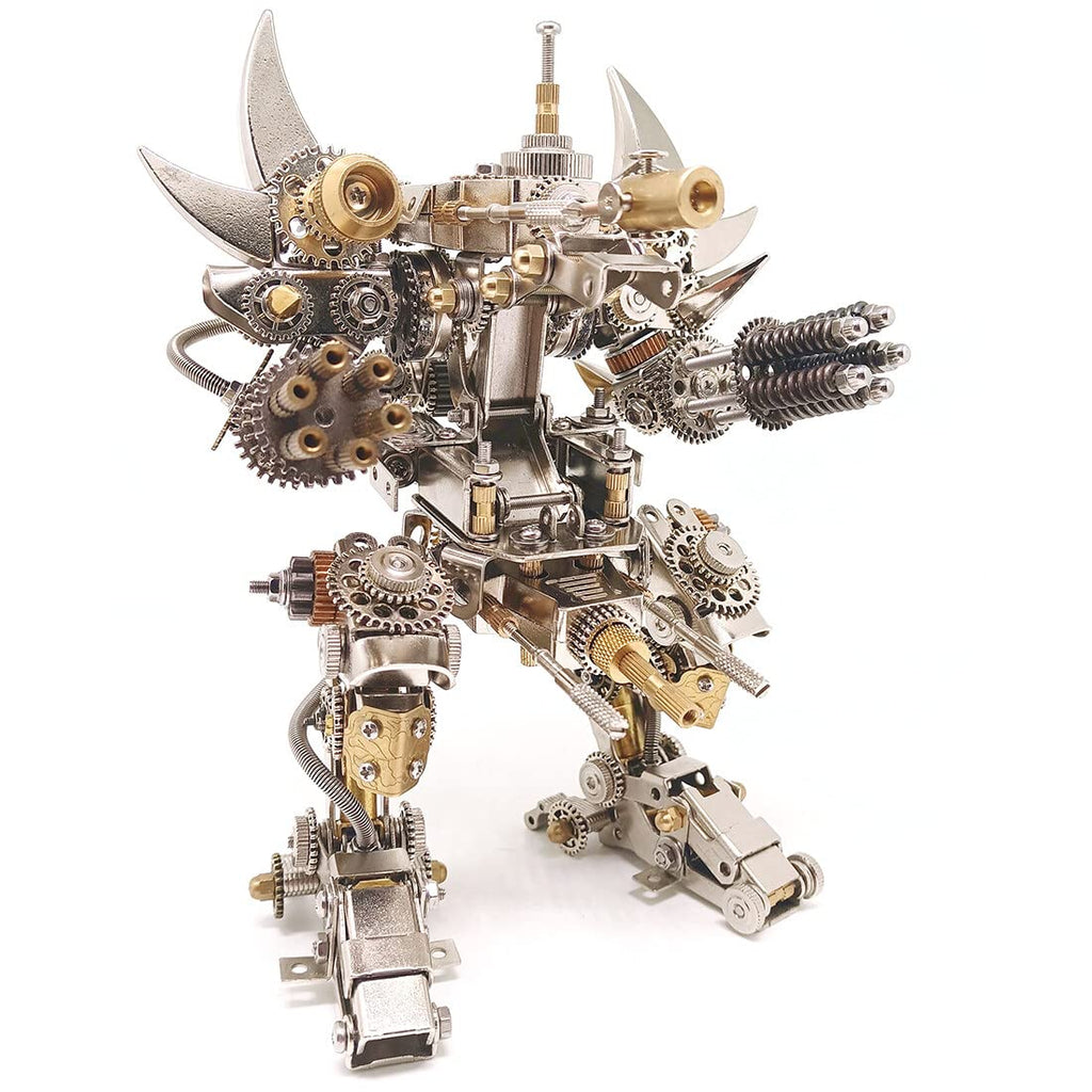 3D Metal Puzzle Half-Body Serpent Model Kit, 400PCS DIY Assemble Steampunk Bio-Mechanical Half-Body Serpent with LED Lights, Creative Handcrafted Art Craft Desktop Display & Decoration for Adults