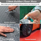 UrbanUp Garage Floor Mat Rubber Diamond Plate Garage Floor Mat, DIY Garage Flooring Roll Flexible, Gym/Camping/Ladder Mats(Green,0.6x6m (1.7 x 19.7ft))