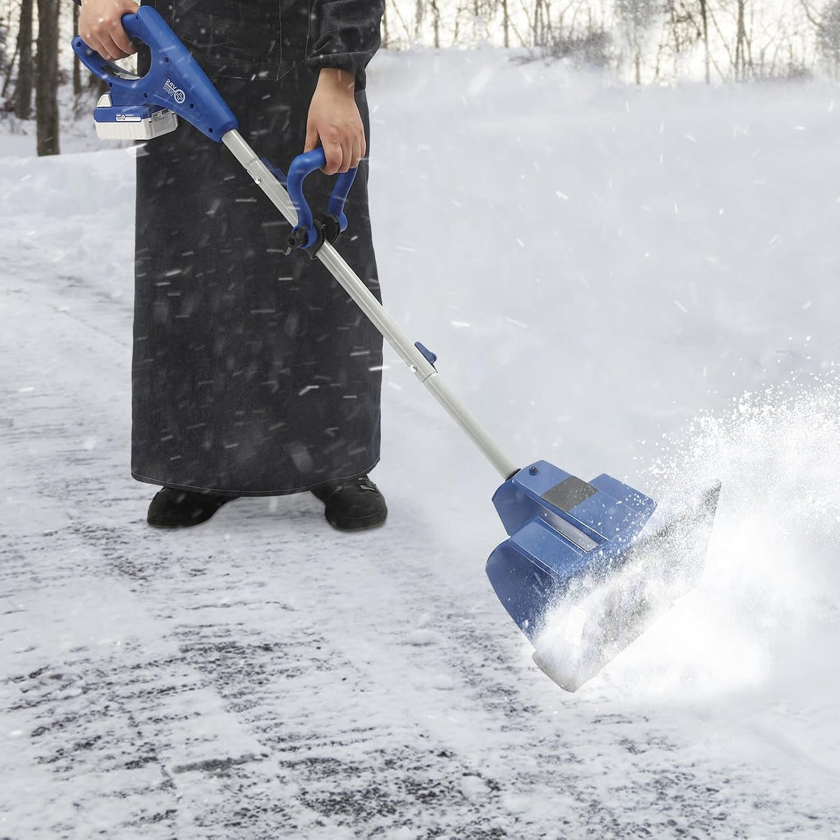 Electric Snow Blower, Electric Snow Shovel Cordless DC24V Electric Snow Shovel Thick Wire Turn Motor Snow Removal Machine Snow Blower for Fast Snow Removal in Courtyards, Terraces