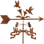 EZ Vane Steel Hummingbirds Weathervane with Wind Cups — 4-Sided Mount