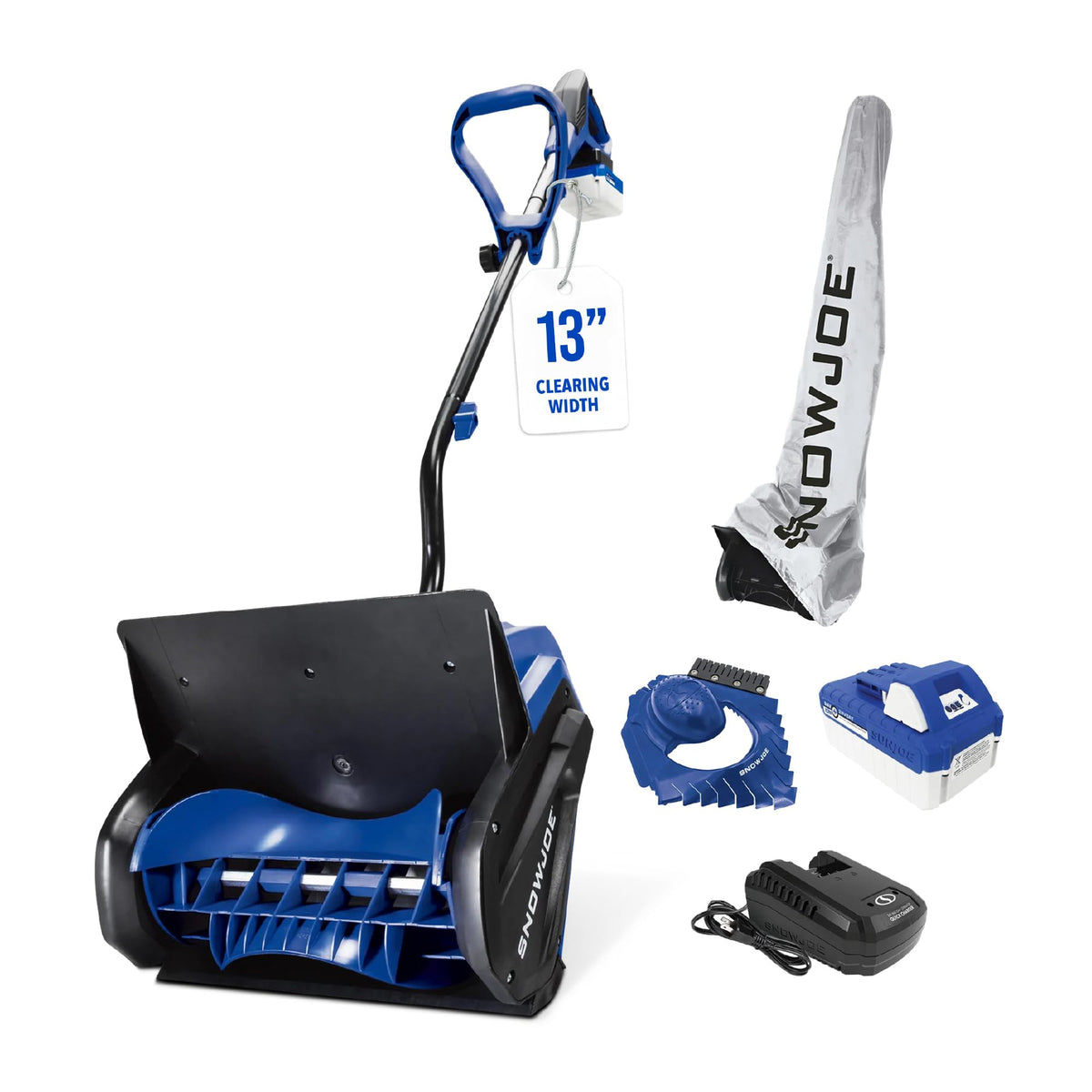 Snow Joe 24V Cordless Snow Shovel Kit with Cover and Scraper, 24V-SS13-TV1