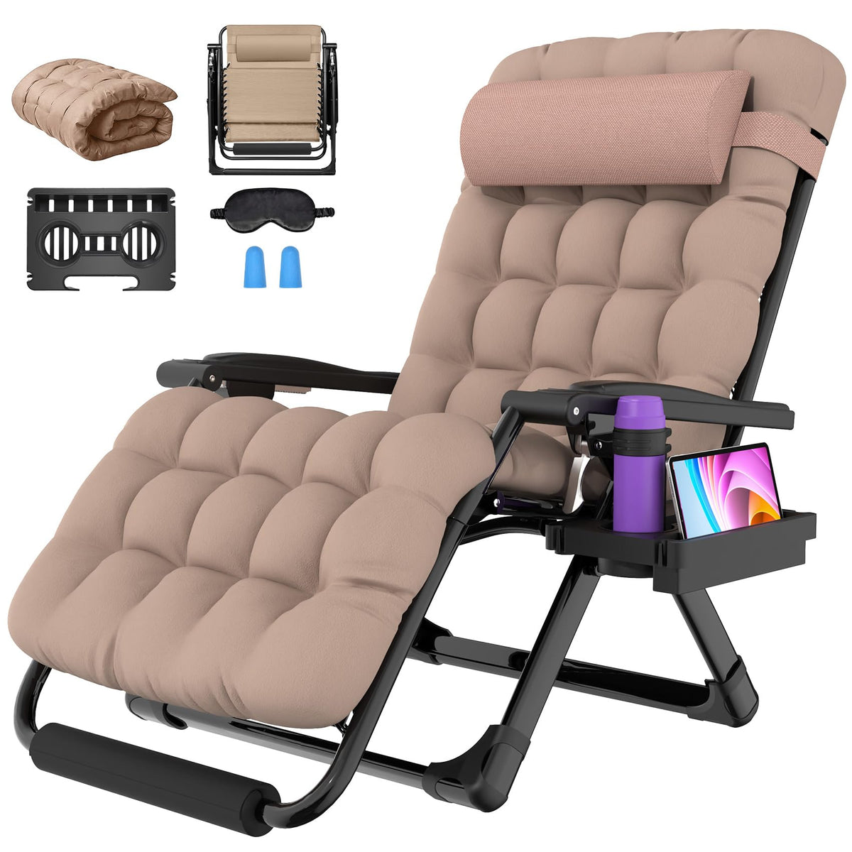 Suteck Oversized Zero Gravity Chair,500LBS 33In XXL Outdoor Recliner Chairs
