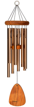 Festival 24-inch Redwood Wind Chime 8 Tubes w/Customization in Silver by Wind River for Patio, Backyard, Garden, and Outdoor décor. Made in the USA
