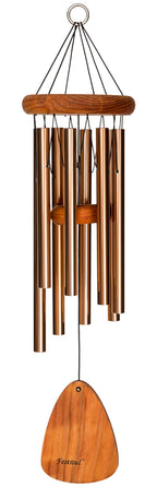 Festival 24-inch Redwood Wind Chime 8 Tubes w/Customization in Silver by Wind River for Patio, Backyard, Garden, and Outdoor décor. Made in the USA