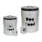 Medium Cat Up To 30lb Pet Food Storage Canister with Scoop – Durable & Airtight for Freshnesss, Minimalist Design & Recyclable, Huge Large Metal Container (Cat Bin - Medium Size)