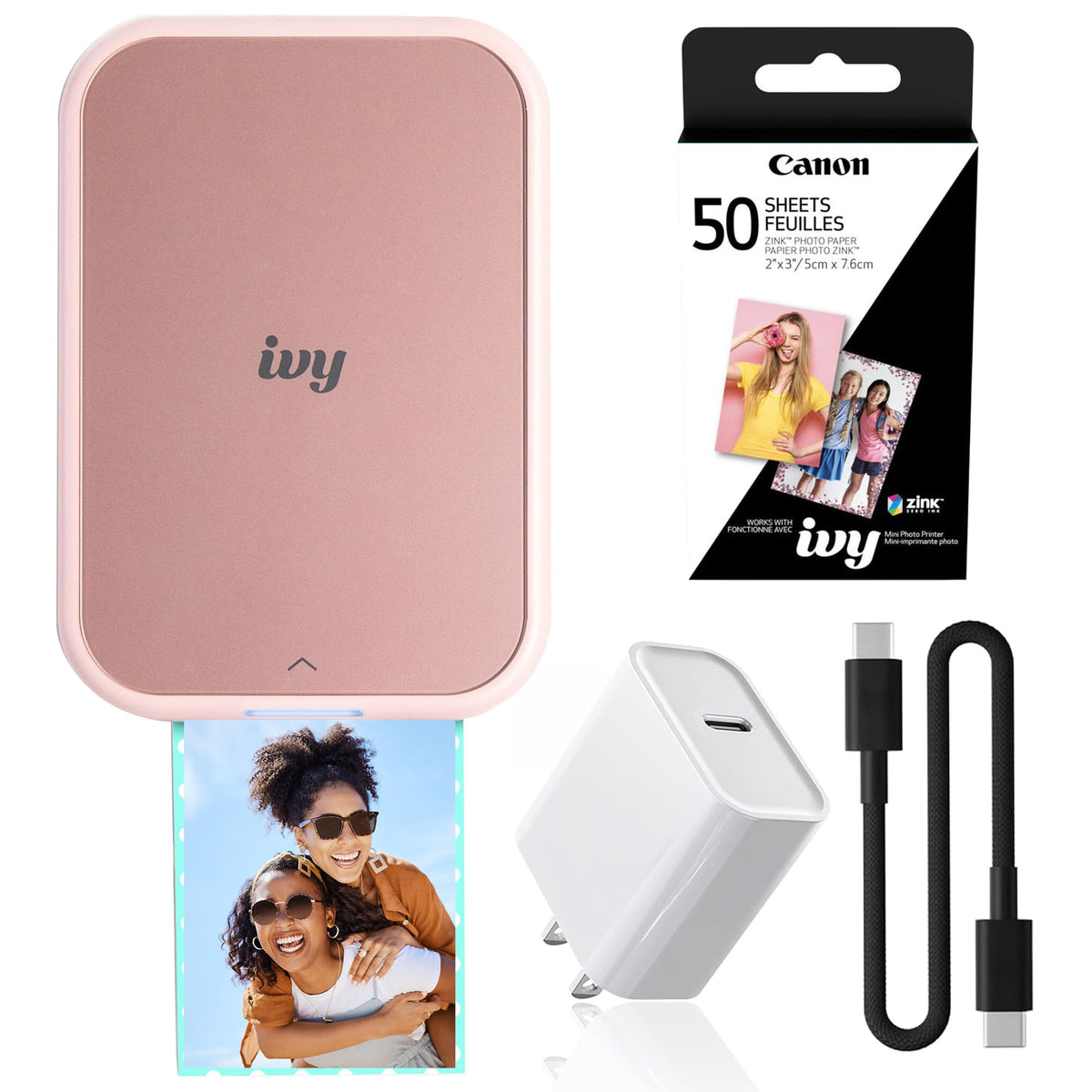Canon Ivy 2 Mini Photo Printer (5452C017) Bundle
