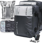 Black Voyage Reusable Vacuum Compression Travel Bag for Carry-On Suitcase and Backpack, Recycled IPX8 Waterproof Space Saver Vacpack (2-Pack, 21L - Pump Included)
