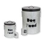 Large 60lb Dog & Medium 30lb Cat Pet Food Storage Canister with Scoop – Durable & Airtight for Freshnesss, Minimalist Design & Recyclable, Metal Container (Combo - Large Dog Bin & Med Cat Bin)