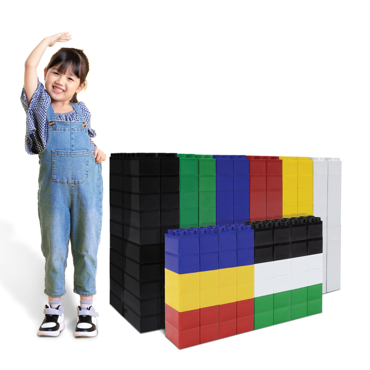 BiggoBlocks Big Blocks for Kids Ages 4-8, Indoor & Outdoor Blocks for Kids Jumbo Games, Large Building Blocks (96 PC) Standard Set