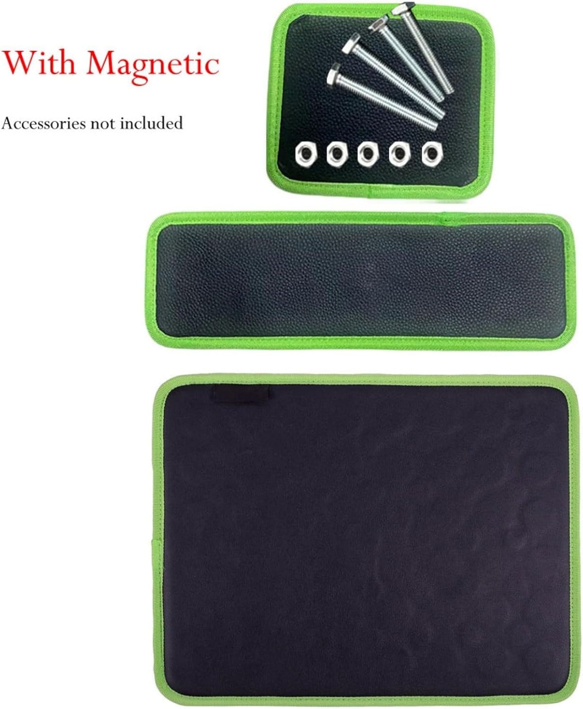 Magnetic Tool Holder Tray Set With Organizer Mat For Car Repair And Workshop Storage，Secure Hold For Small Parts And Tools(3pcs)