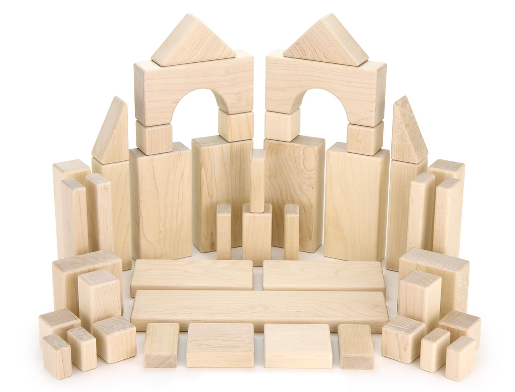 23 pc Toddler Chunky Hard Maple Wooden Block Set