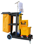 Simpli-Magic Rolling Utility Cart on Wheels, Heavy Duty with Ergonomic Handle, Deep Shelves for Garage, Warehouse, Workshop, 600-Pound Capacity, 40x33x17-Inch, Steel, Black