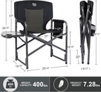 TIMBER RIDGE Aluminum Oversized Camping Chair, Support 400lbs
