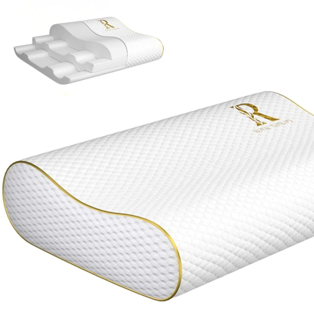 Memory Foam Pillow, King Cervical Pillow for Neck Pain, Contour Pillow, Neck and Shoulder Pain, Side Sleeper, Back and Stomach Sleeper