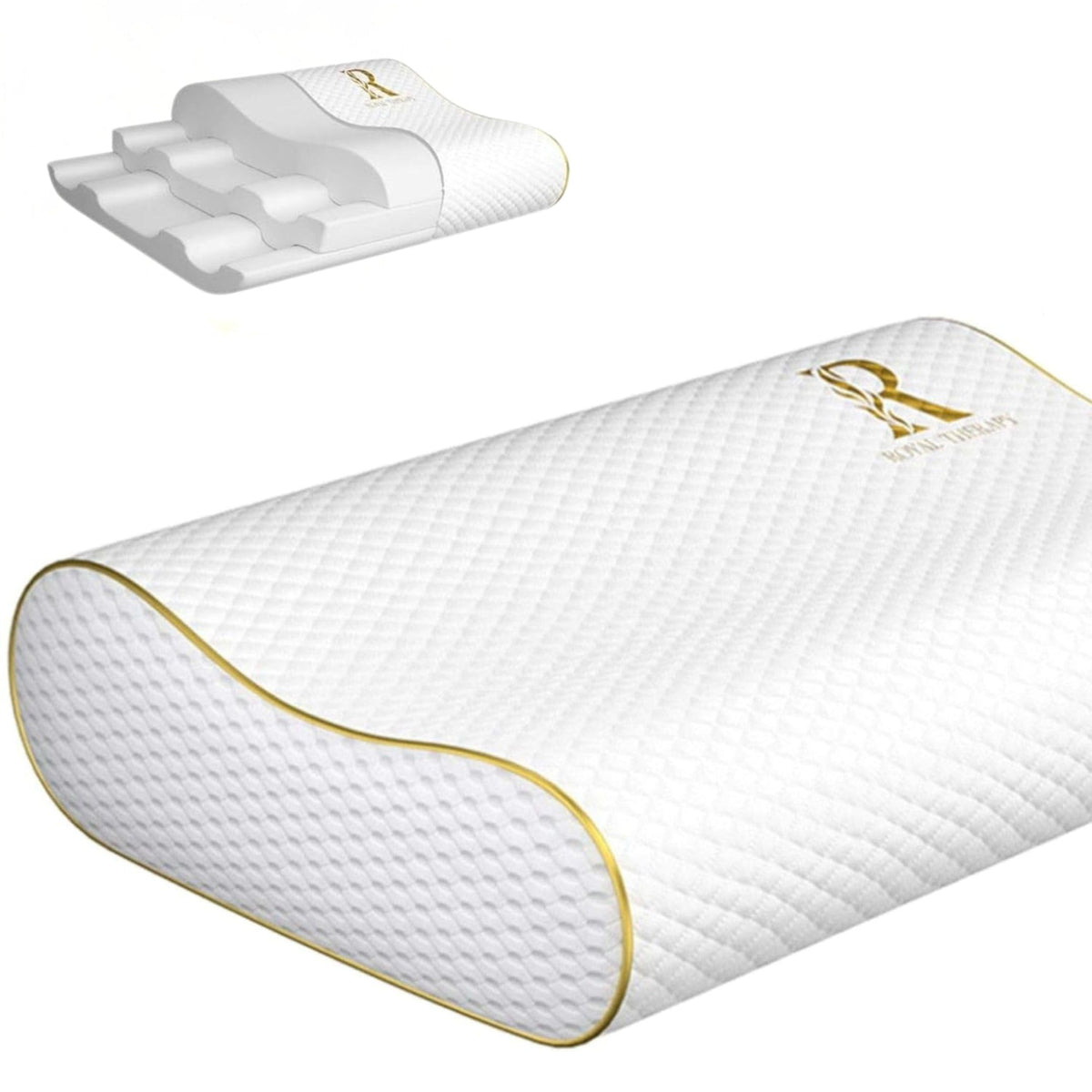 Memory Foam Pillow, King Cervical Pillow for Neck Pain, Contour Pillow, Neck and Shoulder Pain, Side Sleeper, Back and Stomach Sleeper