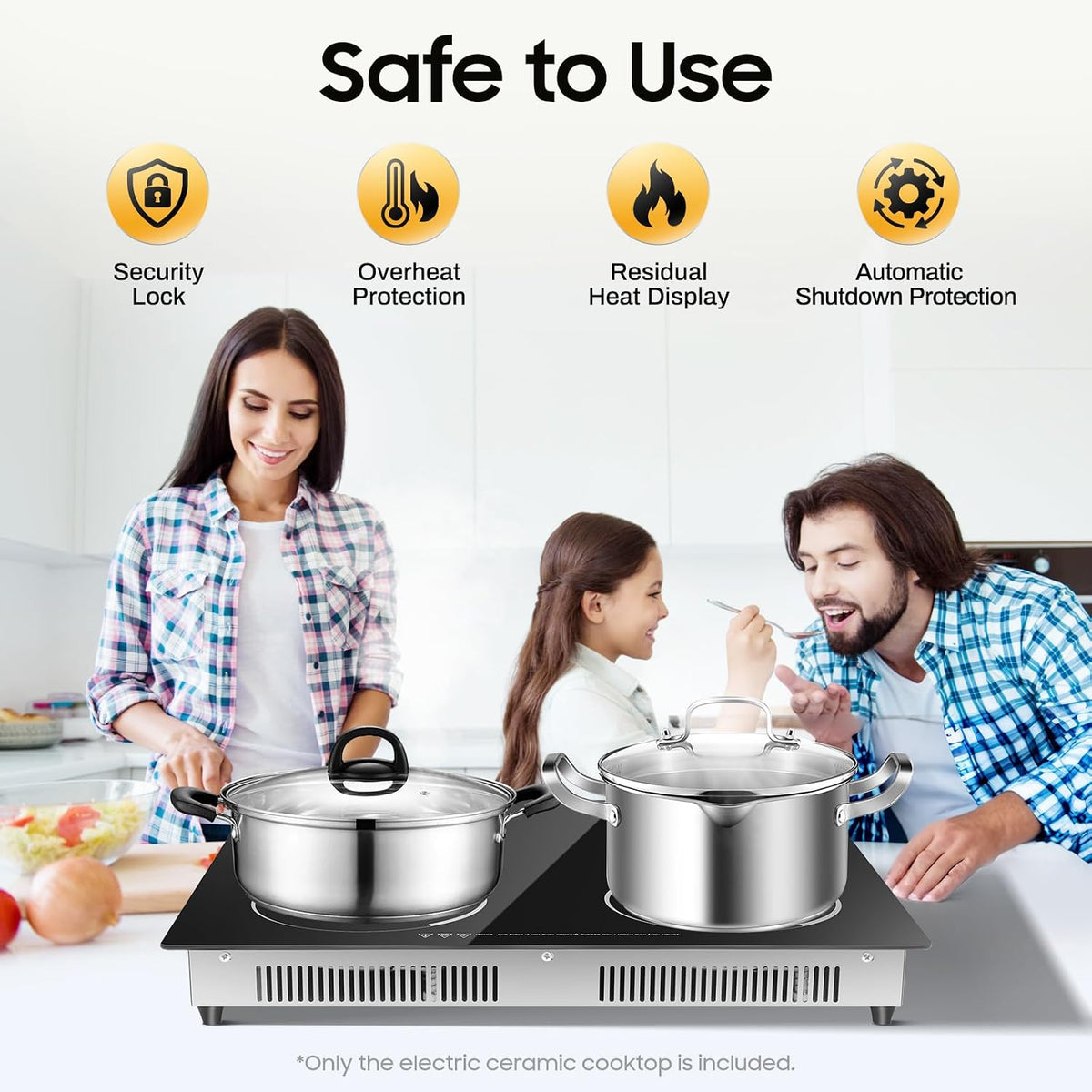 4 Burner Electric Cooktop, Electric Stove Hot Plate Portable Stove Top