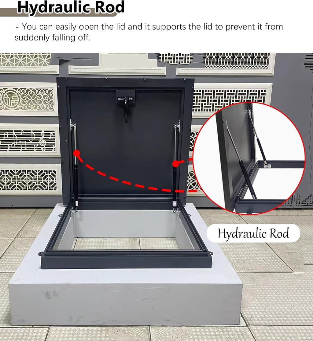 Roof Hatch 24x36/ 24x24/ 26x26/ 22x22/ 36x48 in Roof Access Hatch, Attic Stairs Outlet Hatch Lid Door, Cellar Vent Access Door with Rubber Seal Strip(17x24in - 43.2x61cm)