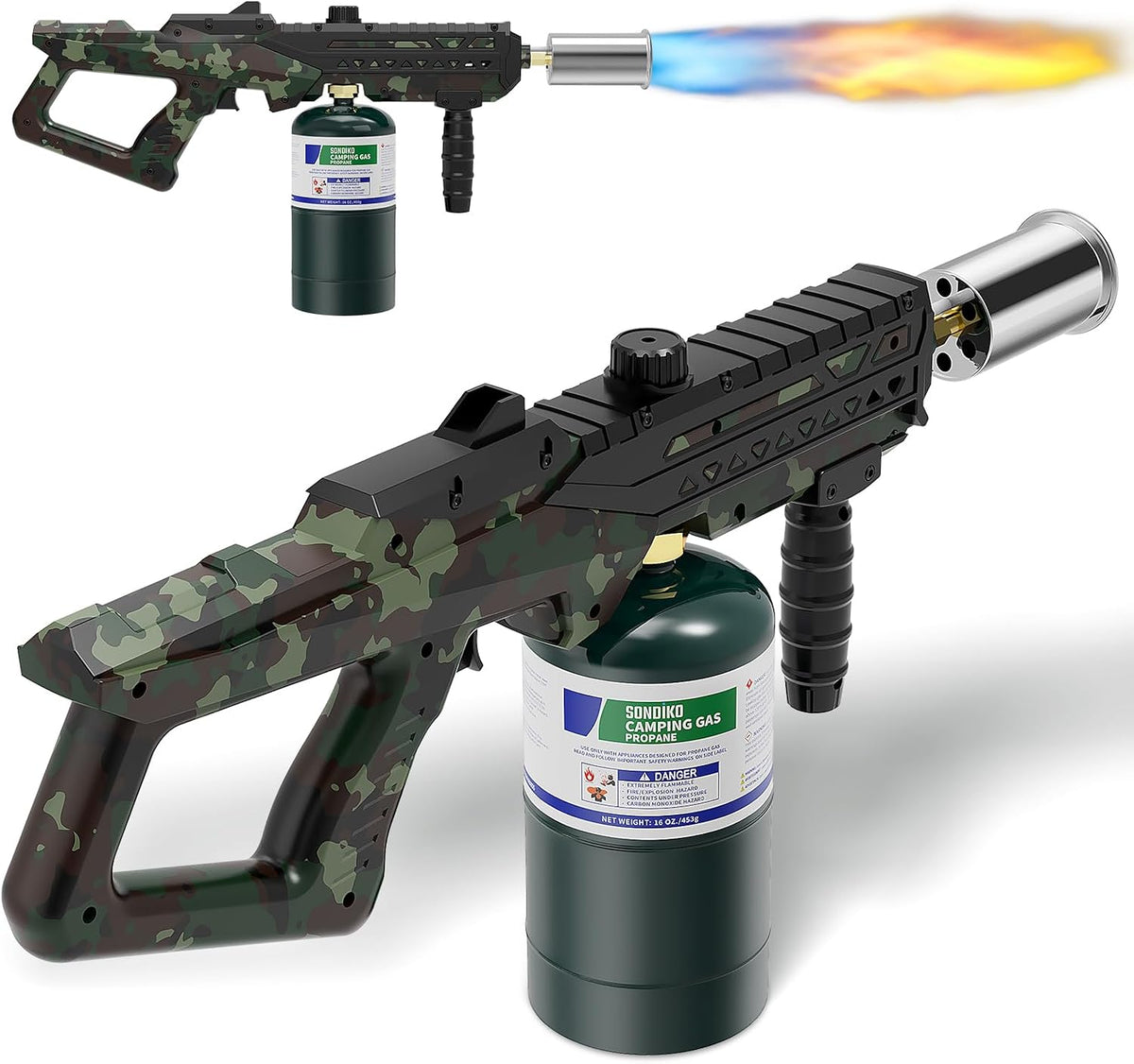 Sondiko Powerful Cooking Propane Torch, Adjustable Flame for Grilling