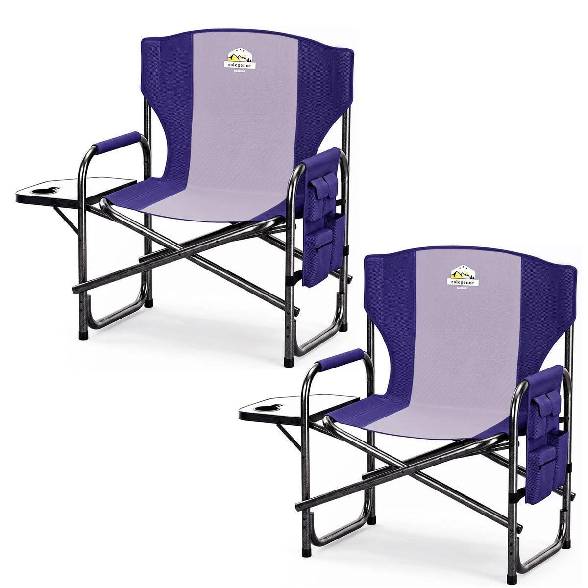 Colegence Oversized Camping Chair, 600-lb Capacity, Heavy-Duty Steel Frame