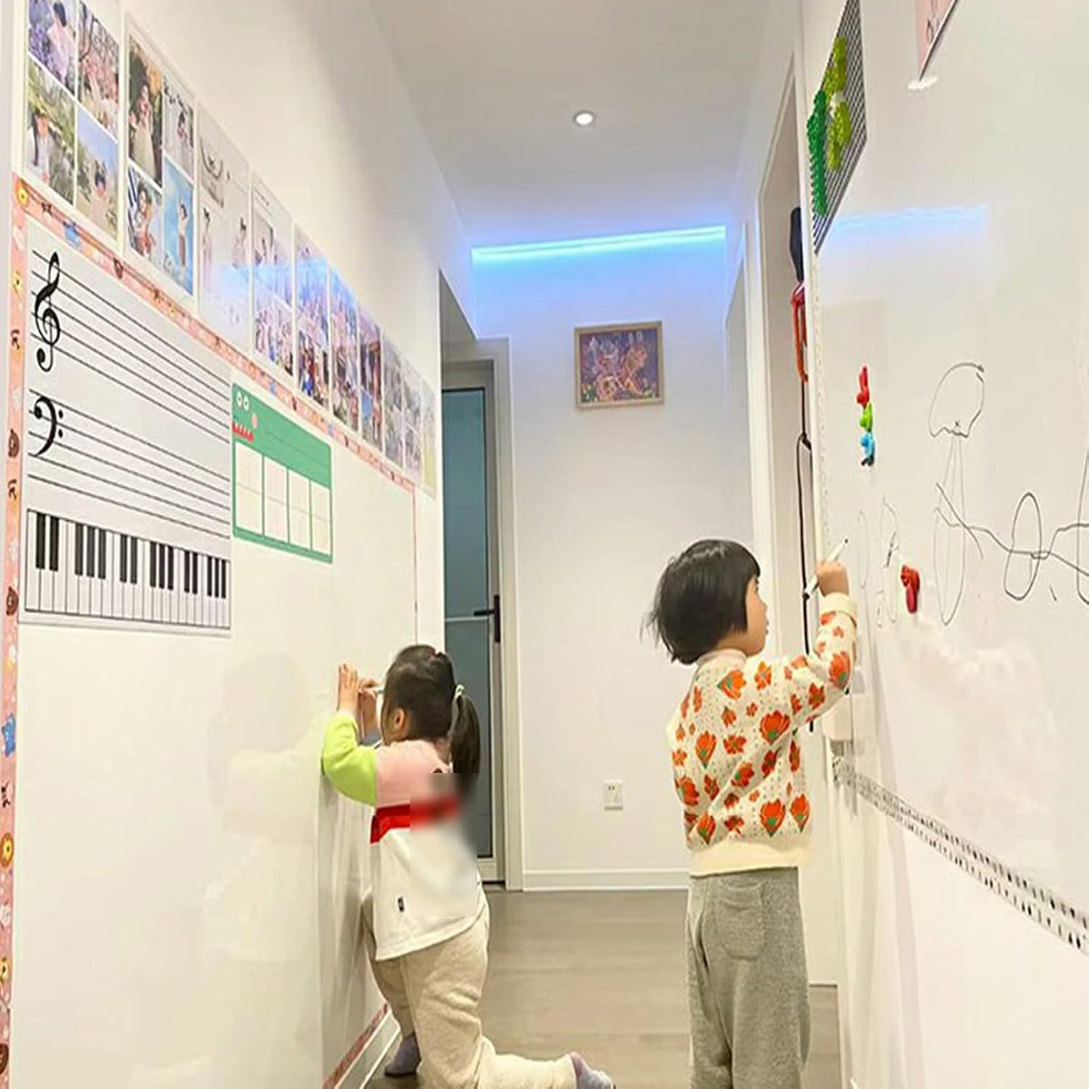 Self-Adhesive Writing Board Film Magnetic Whiteboard Paper Self-Adhesive Dry Erase Boards Multicolor Multiple Sizes(Black,31.50x39.37in/80x100CM)