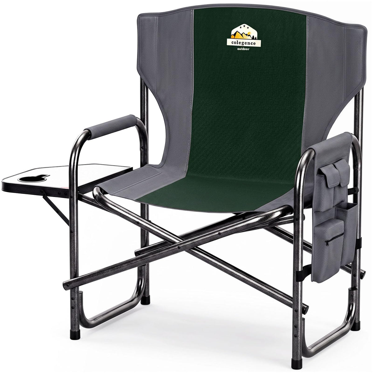 Colegence Oversized Camping Chair, 600-lb Capacity, Heavy-Duty Steel Frame