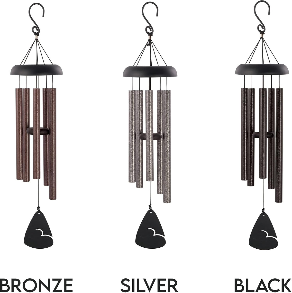 Personalized Memorial Wind Chime, Hunting in Heaven Deer or Duck Wind Chime, Hunter Sympathy Gift, Customizable Hunting Memorial Gift (Bronze 44")