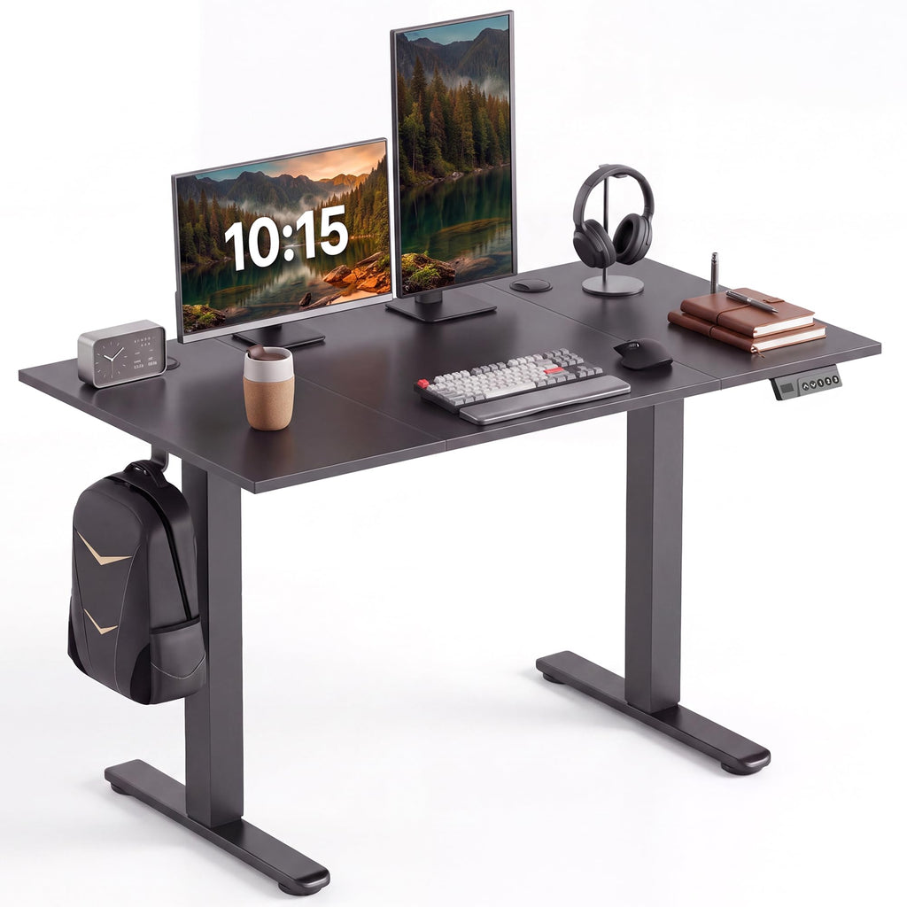 Claiks 32 x 19 Inch Rustic Brown Electric Standing Desk