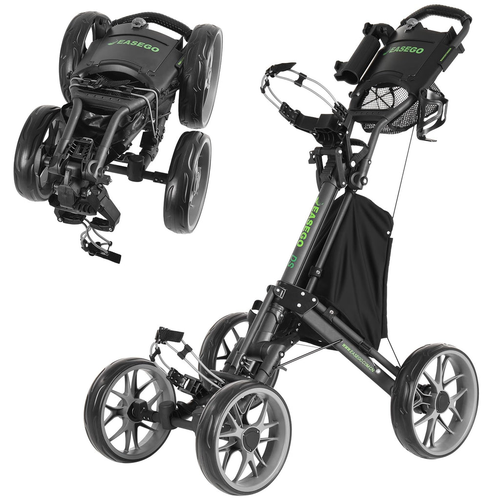 EASEGO Golf Push Cart 4 Wheel : Golf Walking Cart Golf Caddy Pull Carts