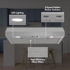 Broan-NuTone GLA1303SS 30-Inch Under Cabinet Range Hood, 350 CFM, Stainless