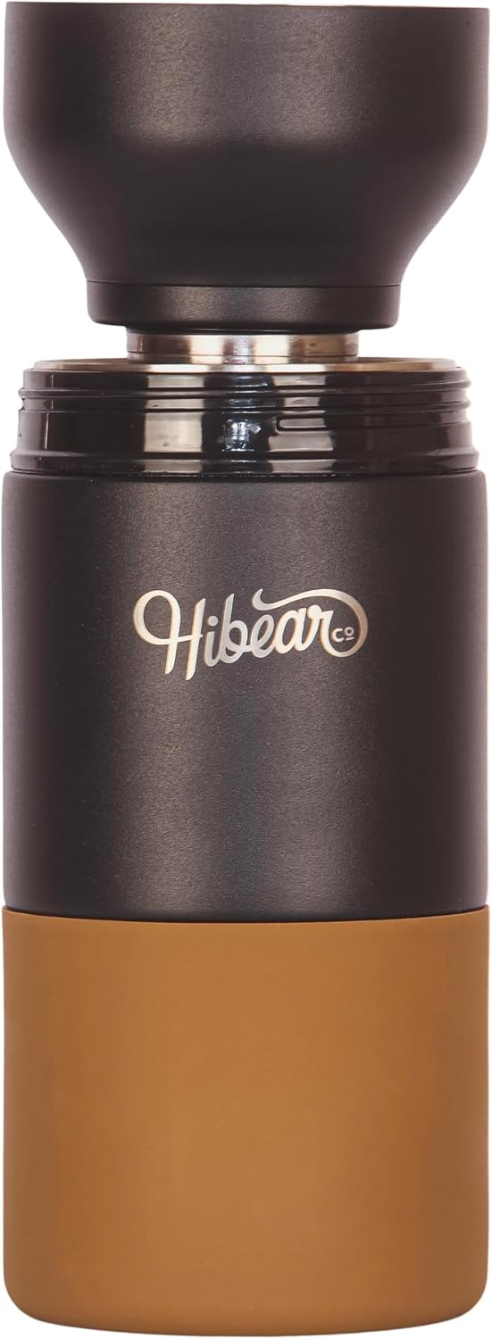 HIBEAR 32oz All-Day Adventure Flask - As Seen on Shark Tank - The Insulated Multi-Tool of Beverage Bottles - Craft Pourover, Cold Brew, Tea, Water Infusion, Wine Decanting, Hydration.