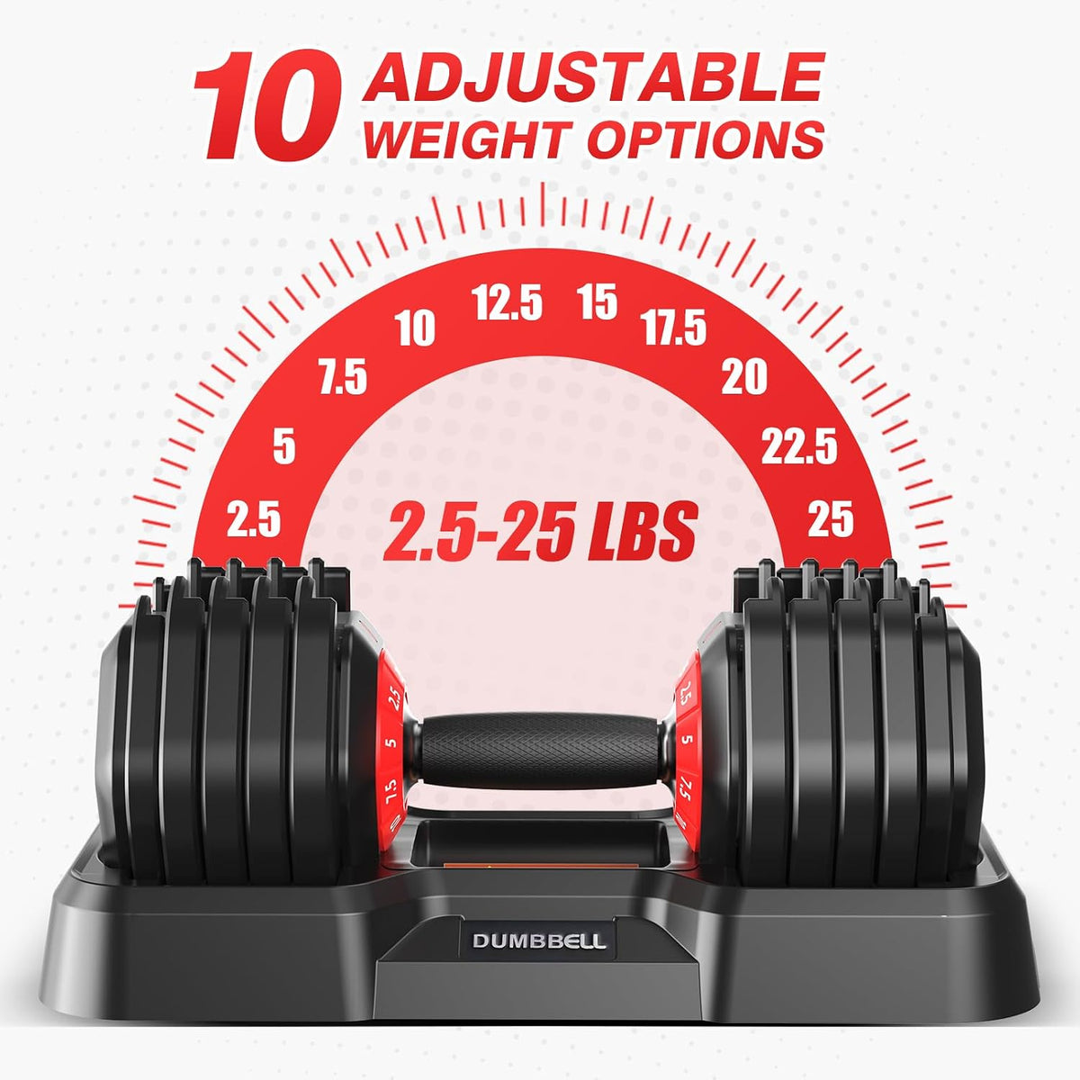 Adjustable Dumbbells Set of 2 for Home Gym Fitness Free Weights Set