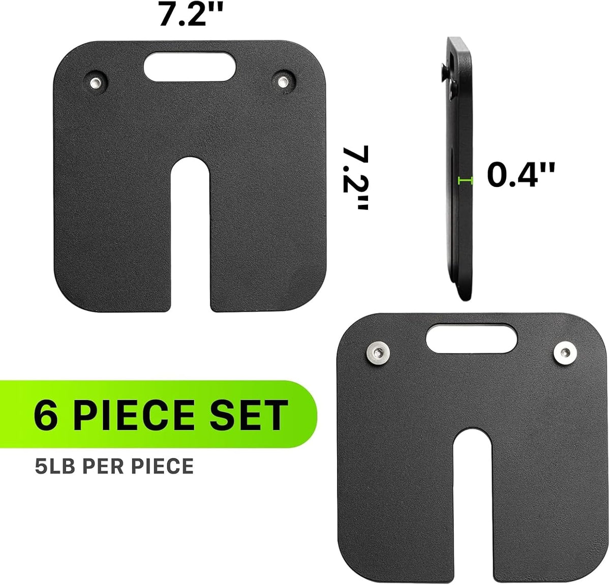 Eisenlink Adjustable Dumbbell Plates, 6 Pieces 5lb Weight Plates (5lbx6)