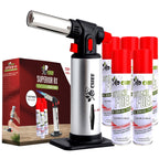 Jo Chef Kitchen Torch, Refillable Butane Torch for Creme Brulee, Cooking