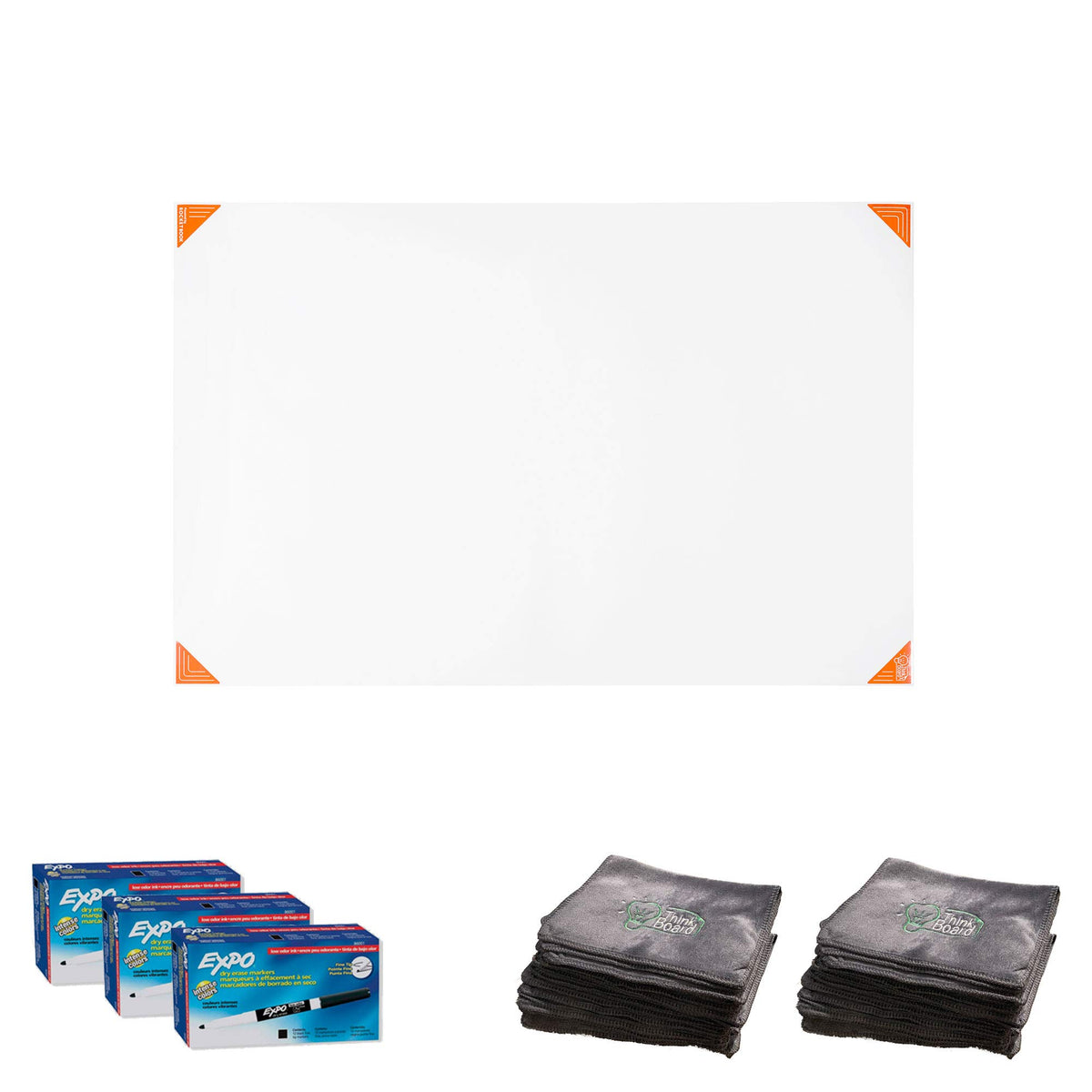 Think Board X Smart Whiteboard Film - Powered by Rocketbook (Class Pack Small) - 30 Pack of Think Board X Small + 36 Markers + 30 Cleaning Cloths