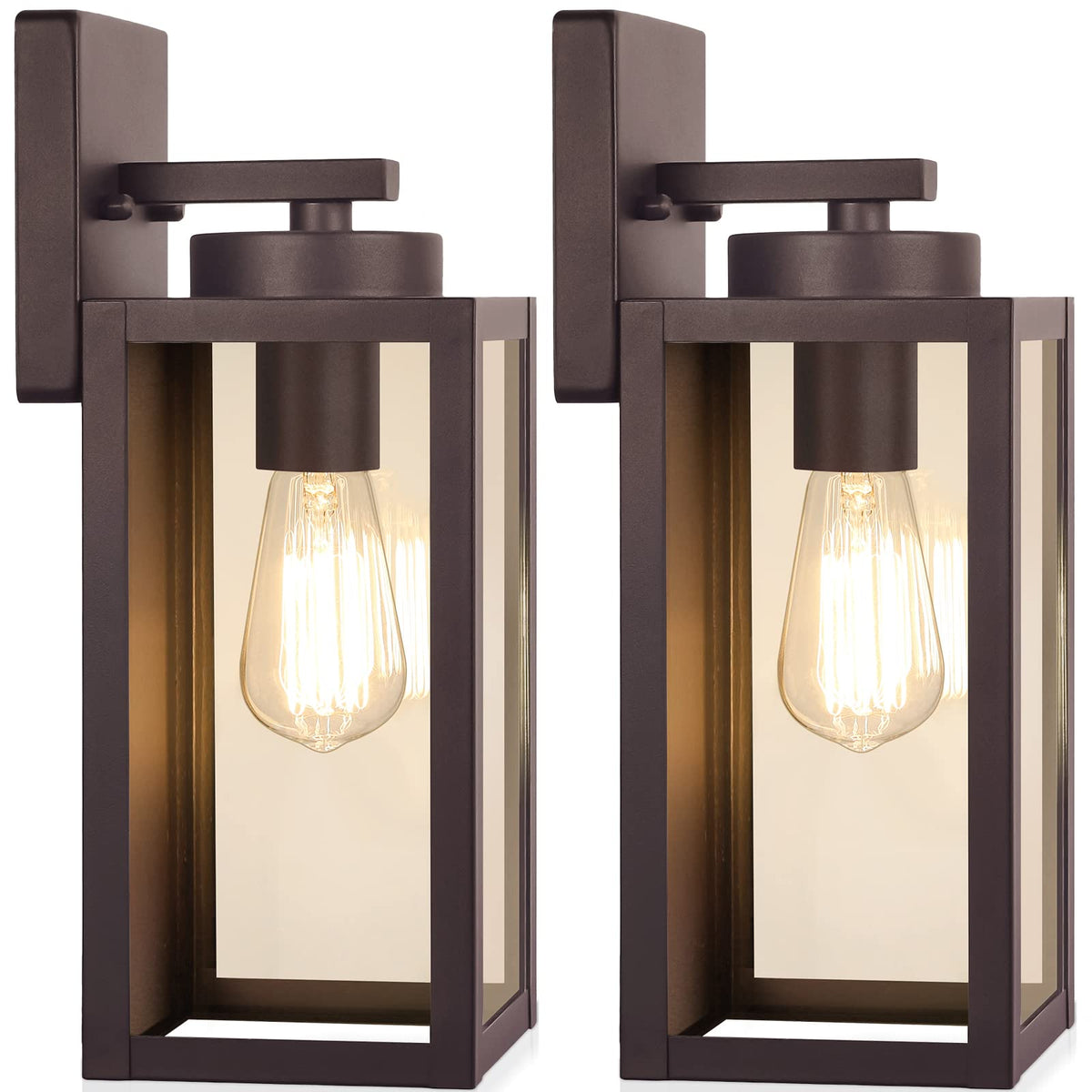 BesLowe 23.9" Extra Large Size Outdoor Wall Light Fixture, Exterior Lighting Fixture Porch Sconce Wall Mounted, Waterproof Outdoor Wall Lantern, Outside Light for House Patio Front Door Garage, Black