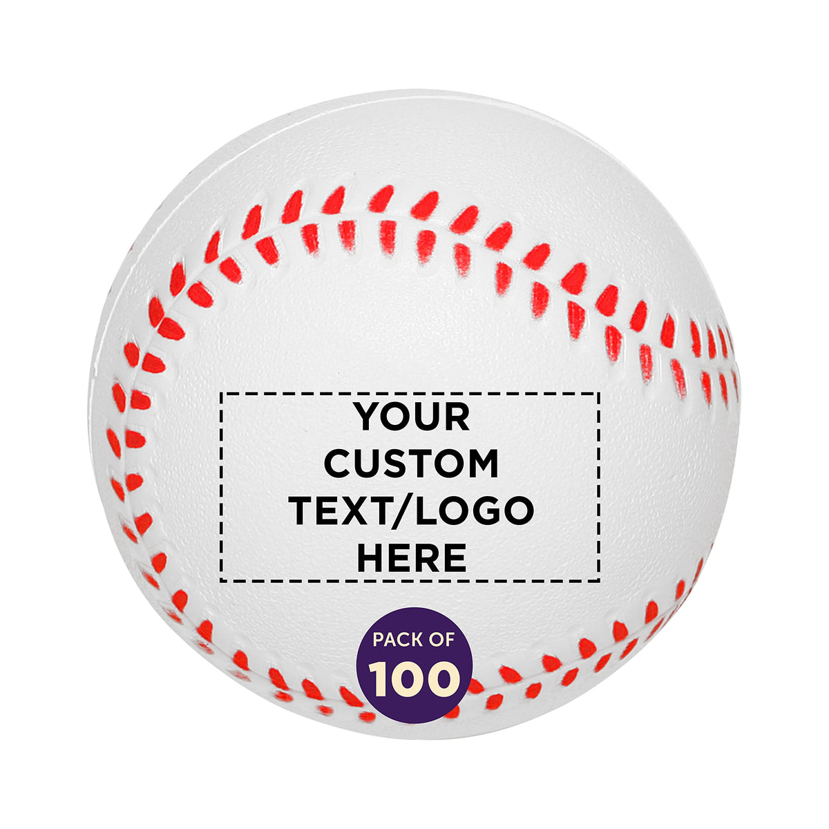 DISCOUNT PROMOS Custom Golf Shaped Squeeze Balls Set of 50, Personalized Bulk Pack - Perfect for Promotional Giveaways - White