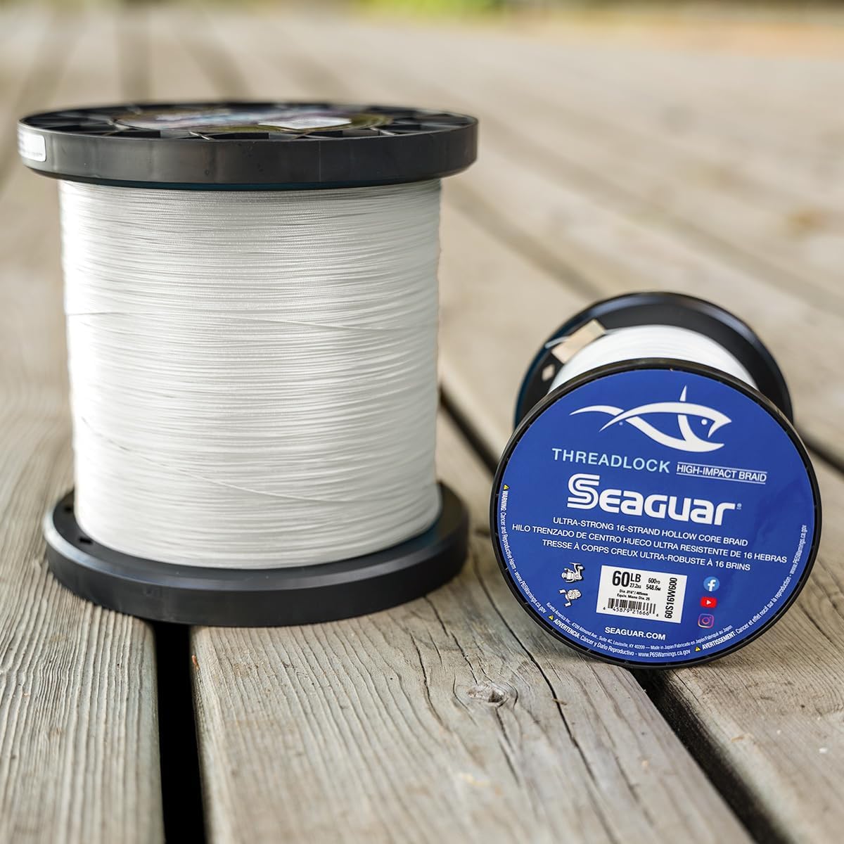 Seaguar Threadlock Braided Fishing Line, Low Visibility White, Multiple Sizes