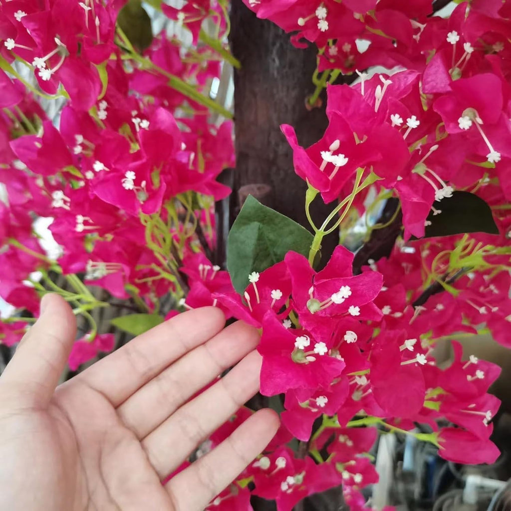Simulation Fake Bougainvillea Flower Artificial Tree - Gorgeous Indoor Outdoor Replica Plant with Lifelike Leaves