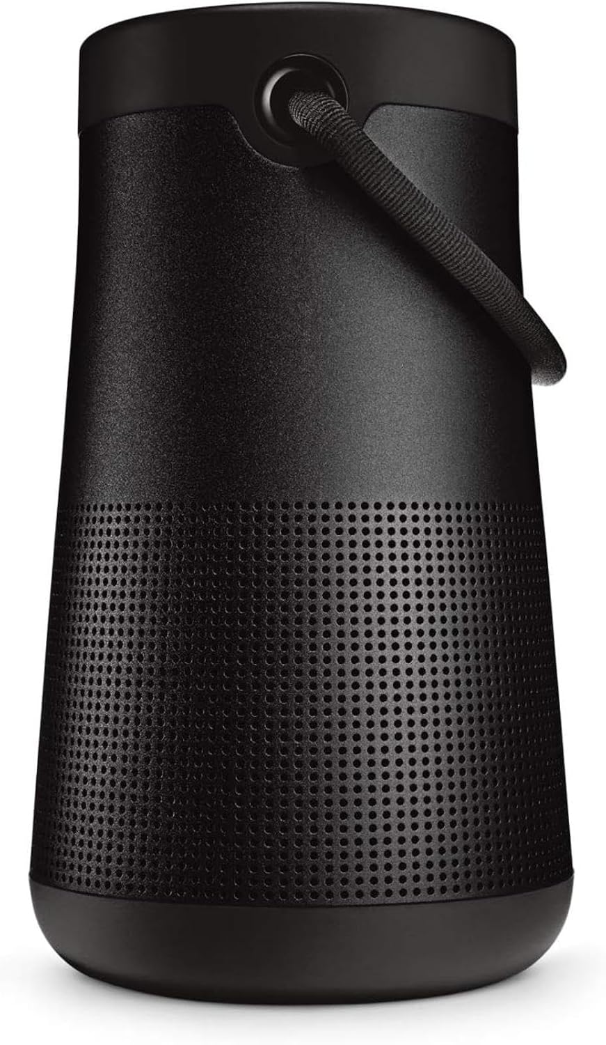 Bose SoundLink Revolve+ (Series II) Bluetooth Speaker, Portable Speaker with Microphone, Wireless and Water Resistant with 360 Degree Sound, Long Lasting Battery and Handle, Black