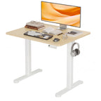 Claiks Electric Height Adjustable Standing Desk, 48x24 Inch, Nature