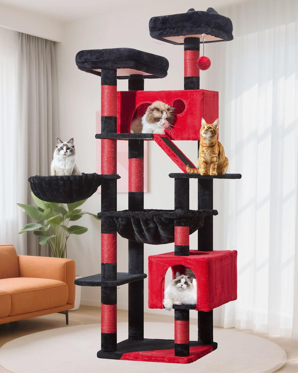Taoqimiao Cactus Cat Tree, 71 in Extra Large Cat Tower for Indoor Cats